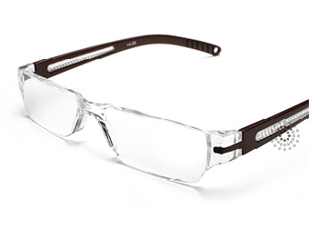 Octane Reading Glasses: Brown contact lenses