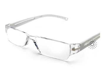 Octane Reading Glasses: White contact lenses
